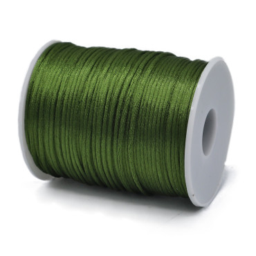 Coda di topo lucida in bobina per lavori handmade  100mt Bosco