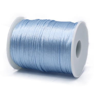 Coda di topo lucida in bobina per lavori handmade  100mt Celeste