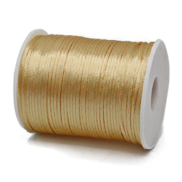 Coda di topo lucida in bobina per lavori handmade  100mt Crema