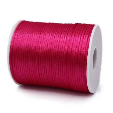 Coda di topo lucida in bobina per lavori handmade  100mt Fucsia
