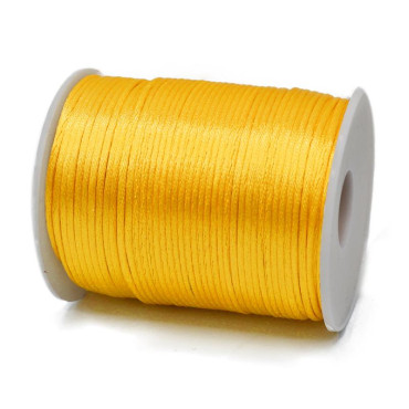 Coda di topo lucida in bobina per lavori handmade  100mt Giallo