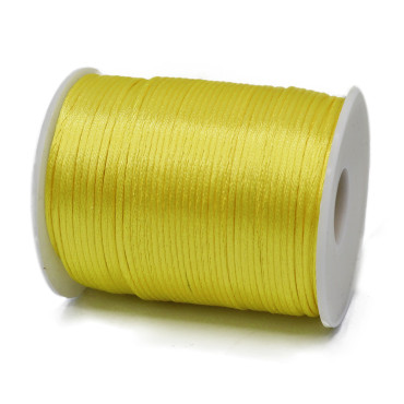 Coda di topo lucida in bobina per lavori handmade  100mt Limone