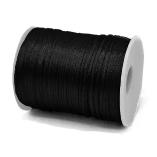 Queue de rat brillante en bobine pour travaux handmade 100mt Noir