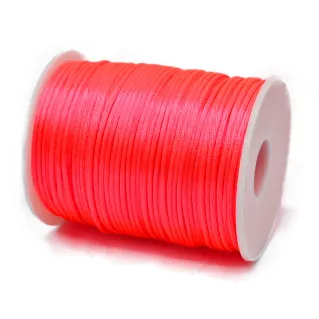 Queue de rat brillante en bobine pour travaux handmade 100mt Rosa fluo