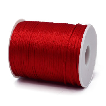 Coda di topo lucida in bobina per lavori handmade  100mt Rosso