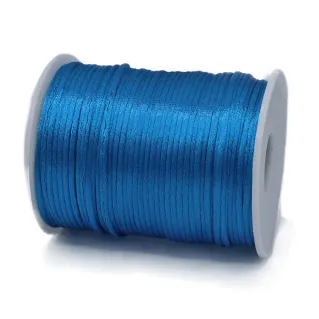 Glossy Rat Tail Cord on Cone for Handmade Projects 100mt Turchese