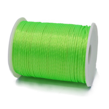 Coda di topo lucida in bobina per lavori handmade  100mt Verde fluo
