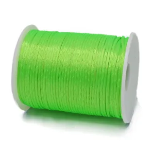 Queue de rat brillante en bobine pour travaux handmade 100mt Verde fluo