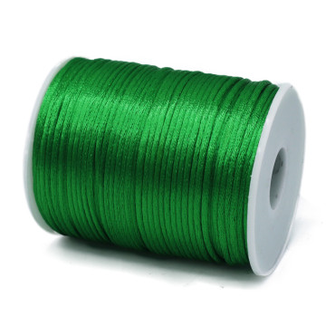 Coda di topo lucida in bobina per lavori handmade  100mt Verde