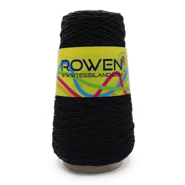 Rowen cordino lucido per borse e gioielli in rocca 200g Nero