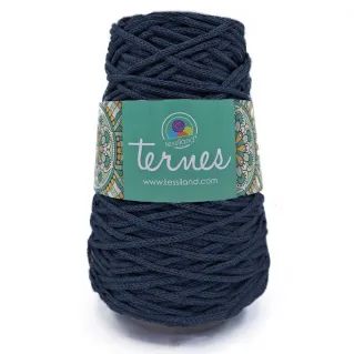 Ternes cordón opaco en mezcla de algodón 200g Azul