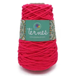 Ternes cordon mat en mélange de coton 200g Fucsia
