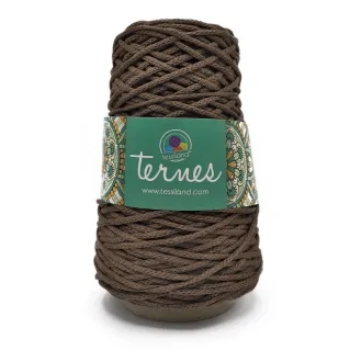 Ternes cordon mat en mélange de coton 200g Marron