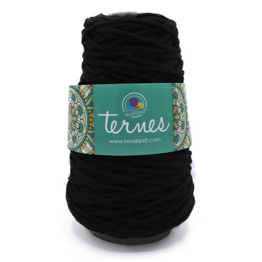 Ternes cordino opaco in misto cotone 200g Nero