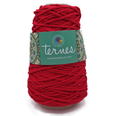 Ternes cordino opaco in misto cotone 200g Rosso