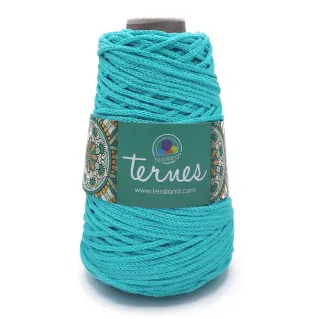 Ternes cordon mat en mélange de coton 200g Turchese