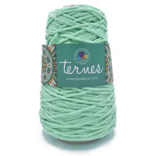 Ternes cordón opaco en mezcla de algodón 200g Verde acqua