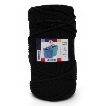 Chobin cordino elastico circolare per borse 300g Nero