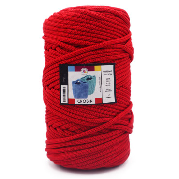 Chobin cordino elastico circolare per borse 300g Rosso