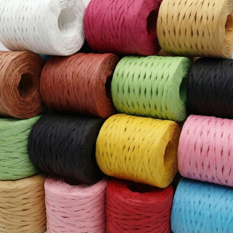 Rafia naturale per borse e bomboniere a uncinetto 200g