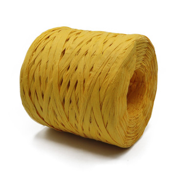 Rafia naturale per borse e bomboniere a uncinetto 200g Giallo