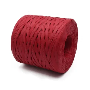 Rafia natural para bolsos y bomboniere de ganchillo 200g Rojo