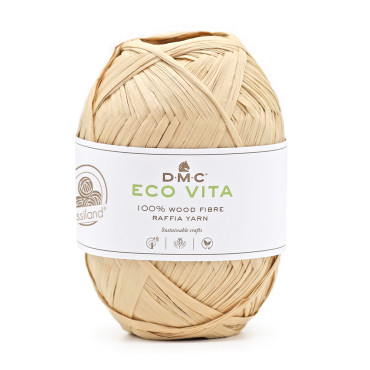 Rafia ECOVITA in fibra di legno per borse e accessori 50g Crema