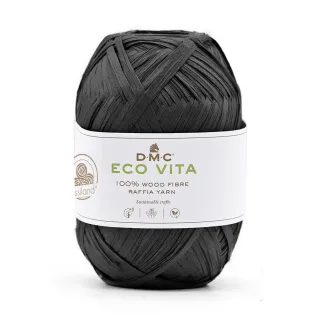 Rafia ECO VITA in fibra di legno per borse e accessori 50g Nero