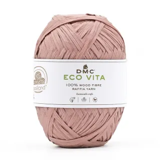 Raphia ECO VITA en fibre de bois pour sacs et accessoires 50 g Rosa antico
