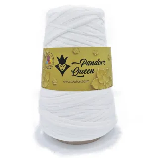 Pandoro Queen Trapillo tubular brillante efecto seda 200g Bianco ottico