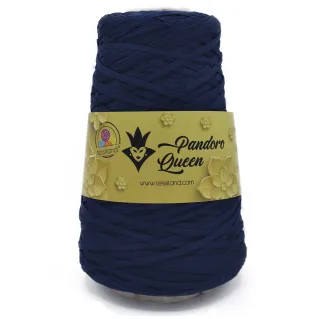 Pandoro Queen Trapillo tubular brillante efecto seda 200g Blu marine