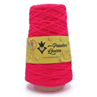 Pandoro Queen Trapillo tubular brillante efecto seda 200g Fucsia fluo