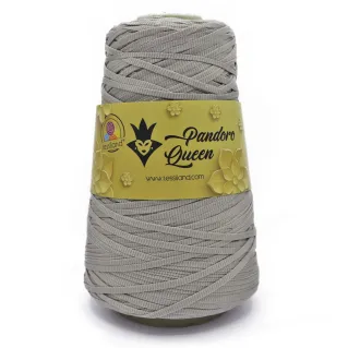 Pandoro Queen Trapillo tubular brillante efecto seda 200g Grigio medio