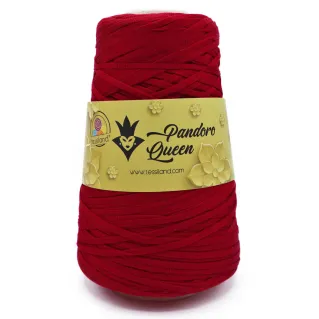 Pandoro Queen Trapillo tubular brillante efecto seda 200g Rosso