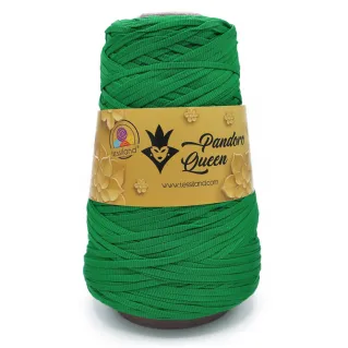 Pandoro Queen Trapillo tubular brillante efecto seda 200g Verde