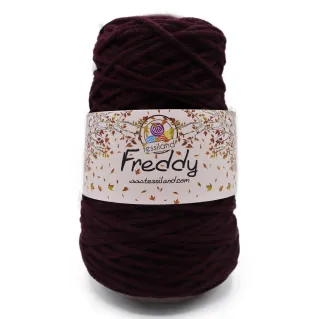 Freddy cordón lanoso circular para bolsos y macramé 200g Bordeaux