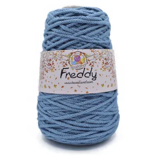 Freddy cordón lanoso circular para bolsos y macramé 200g Jeans