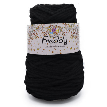 Freddy cordino lanato circolare per borse e macramè 200g Nero