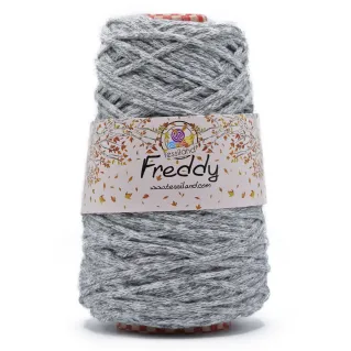 Freddy cordón lanoso circular para bolsos y macramé 200g Perla melange
