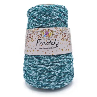 Freddy cordon lainé circulaire pour sacs et macramé 200g Petrolio melange