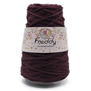 Freddy cordón lanoso circular para bolsos y macramé 200g Prugna