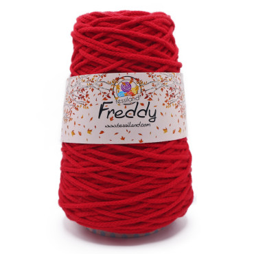 Freddy cordino lanato circolare per borse e macramè 200g Rosso