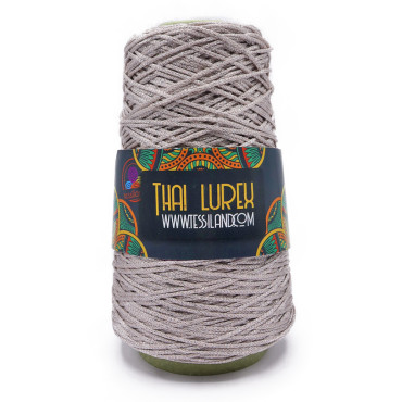Thai Lurex Originale cordino con lurex per borse 200g Cipria argento