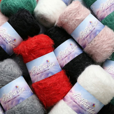 Aretha Slim filato pelliccia rocca 150g