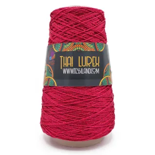 Thai Lurex Originale cordón con lurex para bolsos 200g Fucsia lux