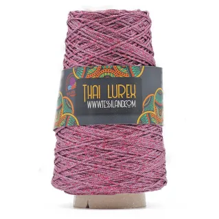 Thai Lurex Originale cordón con lurex para bolsos 200g Orchidea lux