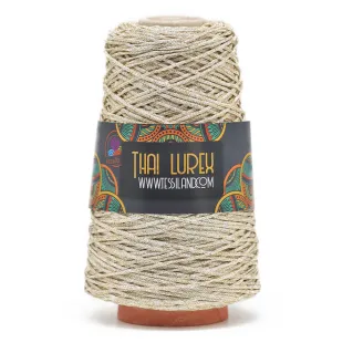 Thai Lurex Originale cordon avec lurex pour sacs 200g Panna oro