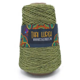 Thai Lurex Originale cordon avec lurex pour sacs 200g Salvia oro