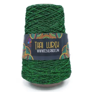 Thai Lurex Originale cordon avec lurex pour sacs 200g Smeraldo lux