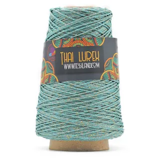 Thai Lurex Originale cordon avec lurex pour sacs 200g Turchese oro